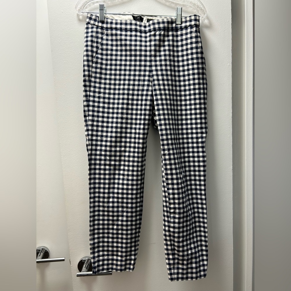 J Crew Gingham Ankle Length Pants